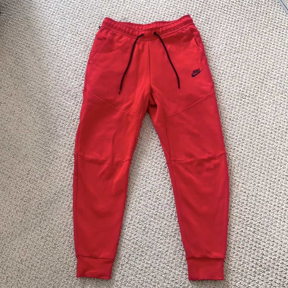 COPY - Nike Pro Tech Joggers - University Red color men’s size small